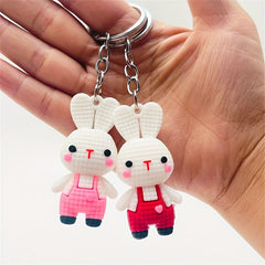 Cartoon Rabbit Keychain Bunny Doll Key Chain Bag Charm Pendant Gift