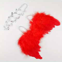 2pcs Feather & Leaf Headband Set for Newborn Photography