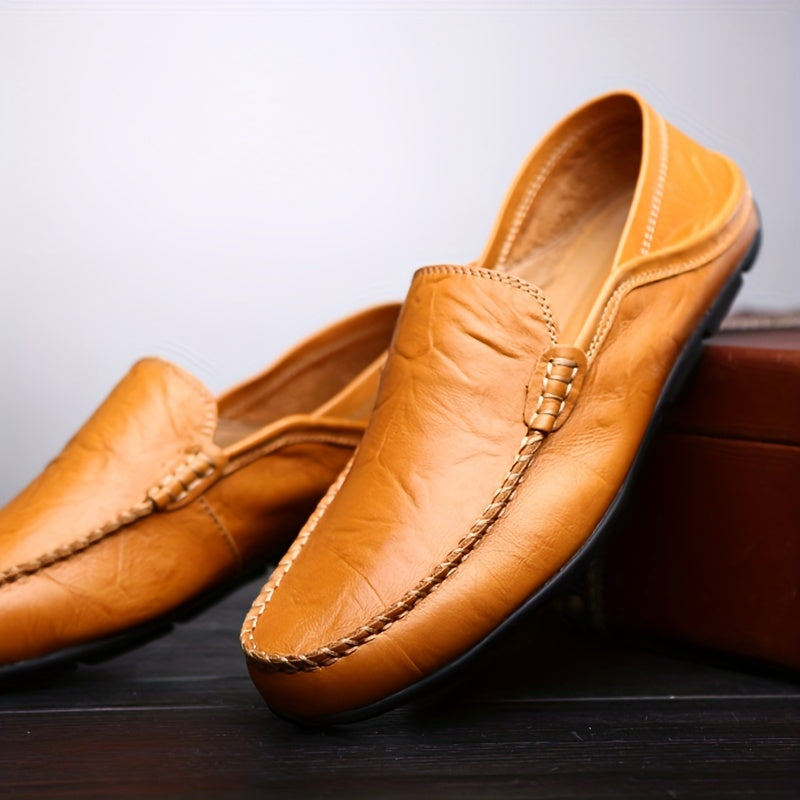Men's Comfy Moc Toe Loafer Slip On Shoes