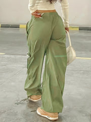 Loose Hiking Pants Low Waist Casual Cargo Pants