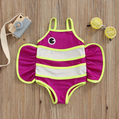 Toddler Girls Fish Shaped Cami One Piece Swimsuit