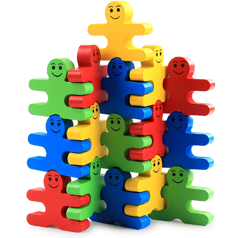 Wooden Balance Villain Blocks Montessori Toys for Toddlers