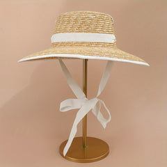 Wheat Straw Summer Beach Hat for Men and Women