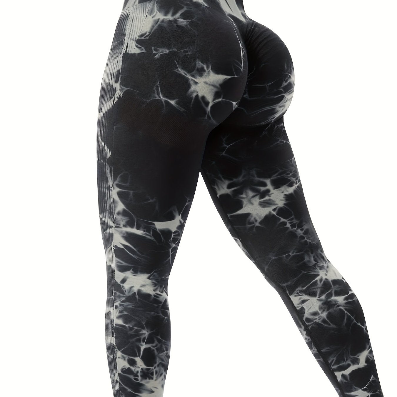 Tie Dye Seamless Leggings High Waist Yoga Pants Scrunch Butt Lifting Tights