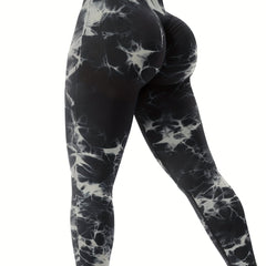 Tie Dye Seamless Leggings High Waist Yoga Pants Scrunch Butt Lifting Tights