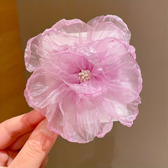 Mesh Flower Hair Clips Decorative Hair Accessories Gift For Girls