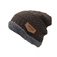 Slouchy Knitted Wool Hat for Cold Weather