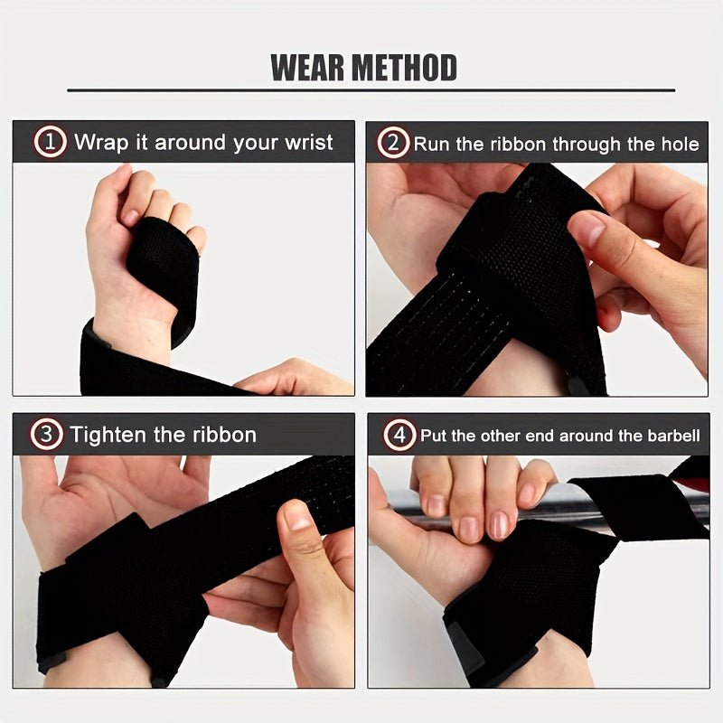 Sports Wristbands For Barbell Lifting Fitness Non slip Wrist Straps
