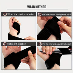 Sports Wristbands For Barbell Lifting Fitness Non slip Wrist Straps