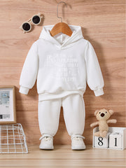 Baby Playground Letter Print Outfit Long Sleeve Sweatshirt Set