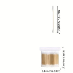 200 pcs Double-headed Cotton Swabs for Hygienic Cleaning