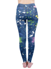 Graffiti Print High Waist Leggings - Stylish Skinny Leggings