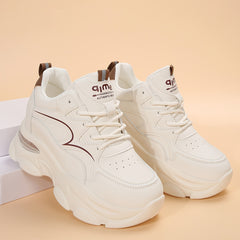 Women's Waterproof Platform Sneakers Round Toe Casual Sports Shoes
