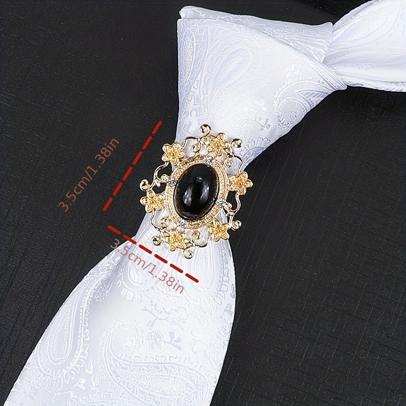 Men's Rhinestone Clip Tie Hoops Assorted