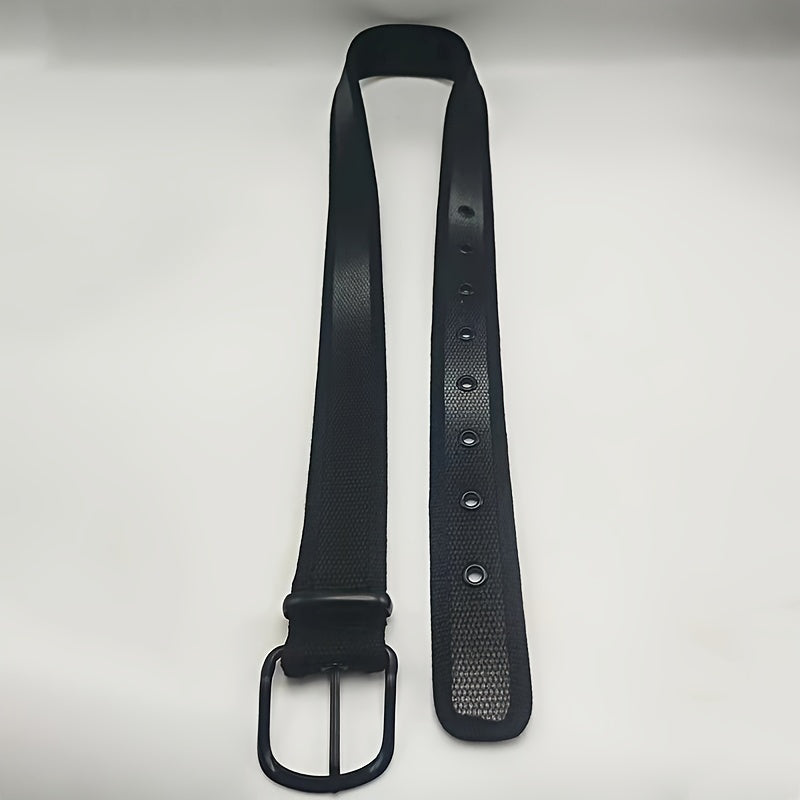 Men's Polyester Belt with Silver Buckle