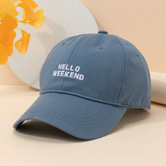 Men's Block Hello Weekend Embroidered Baseball Cap