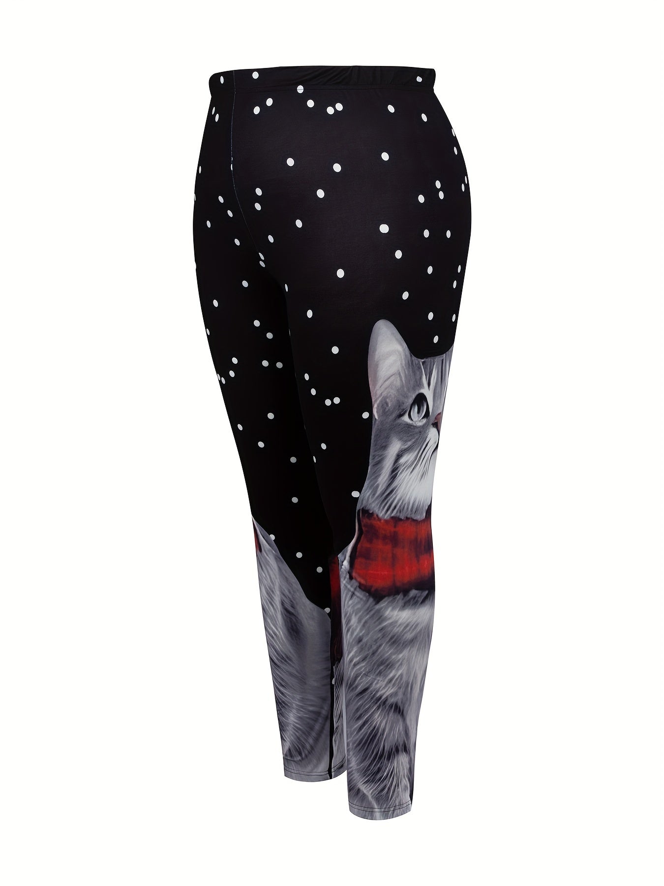 Women's Cat Print High Rise Leggings