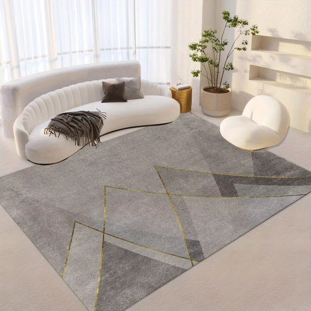 Large Area Rug Living Room Modern Crystal Velvet Non-slip Soft Comfortable Mat