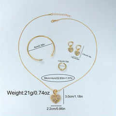 Elegant Quartz Watch & Jewelry Set for Events & Weddings