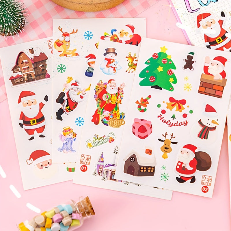 40pcs Christmas Stickers Tree Snowman Water Cup Luggage Decoration