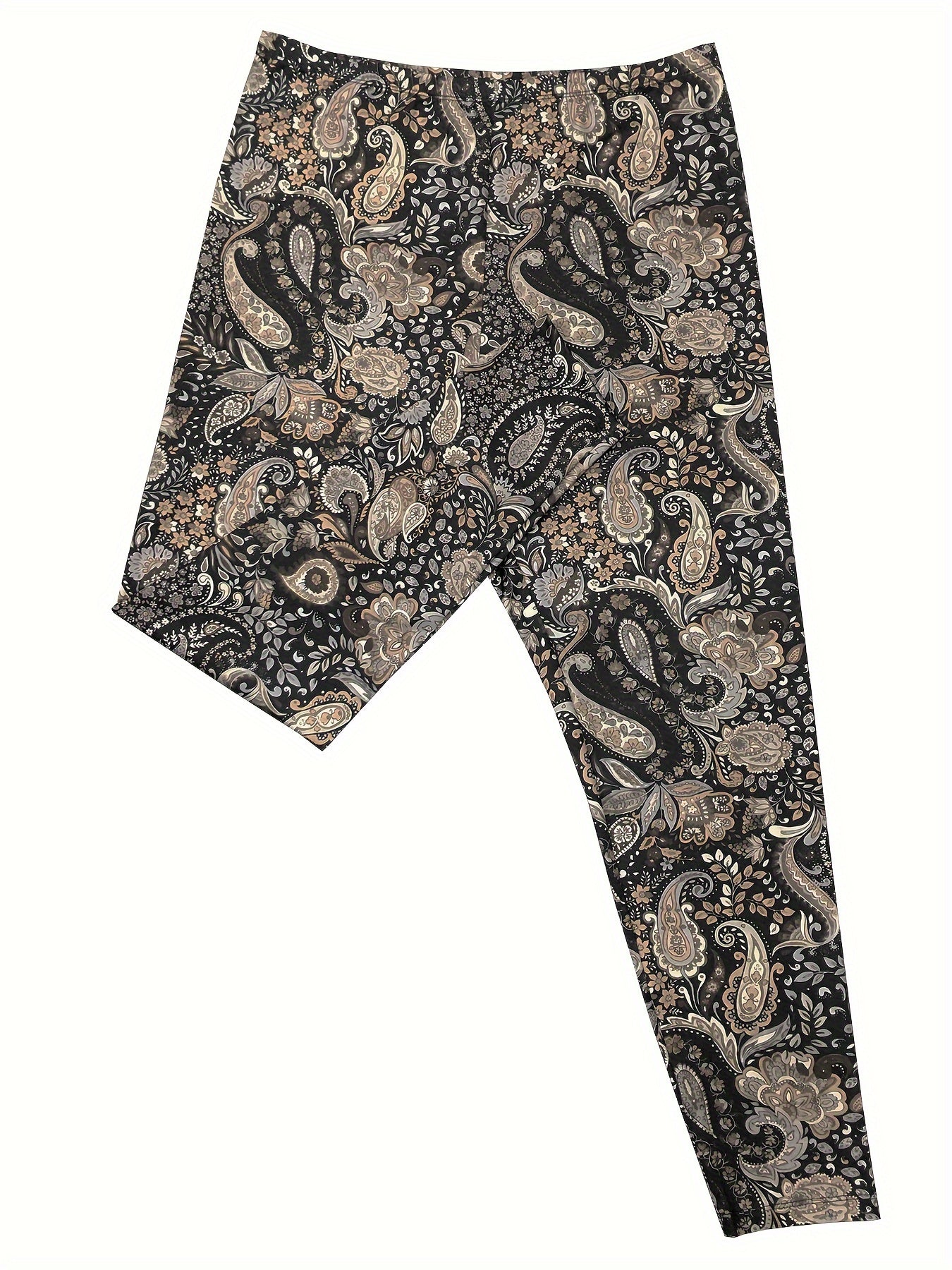Paisley Print Tummy Control Yoga Leggings