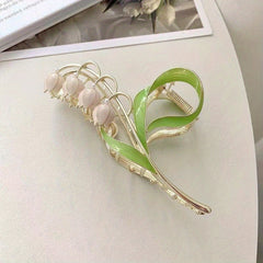 Rose Lily Flower Hair Claw Clip Non-slip Party Decor
