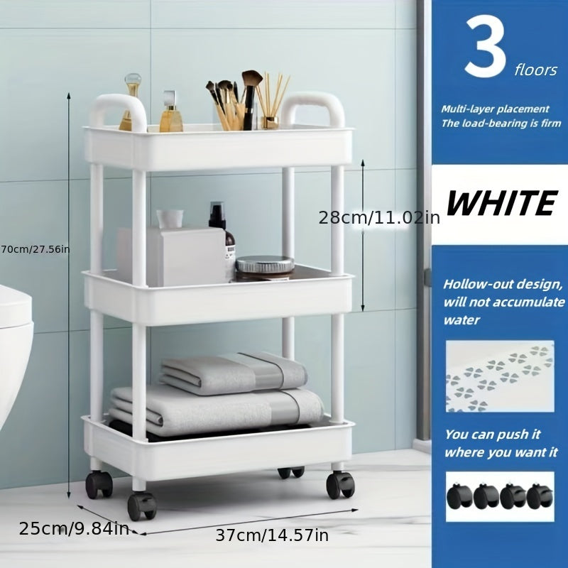 6 Layer Rolling Utility Cart with Handle & Wheels