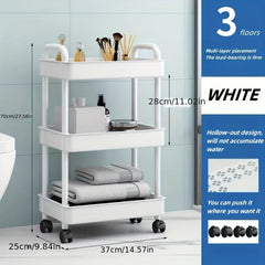 6 Layer Rolling Utility Cart with Handle & Wheels