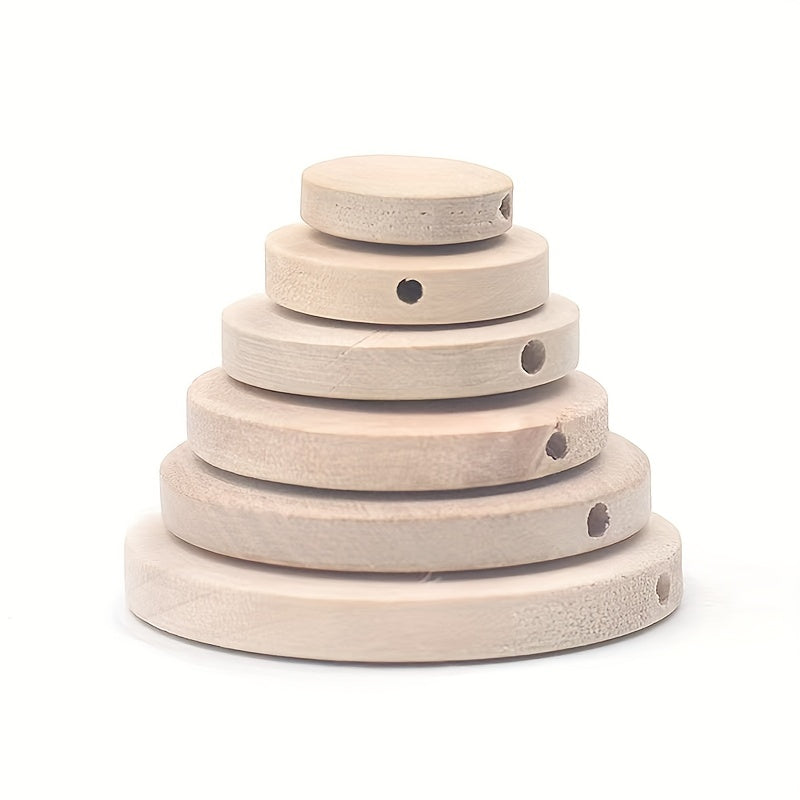 8pcs Natural Wood Round Wooden Discs for Earring Making