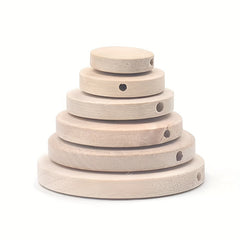 8pcs Natural Wood Round Wooden Discs for Earring Making