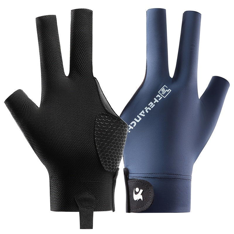 1pc Left Hand Billiard Glove Light & Breathable Three-finger Snooker Non-slip