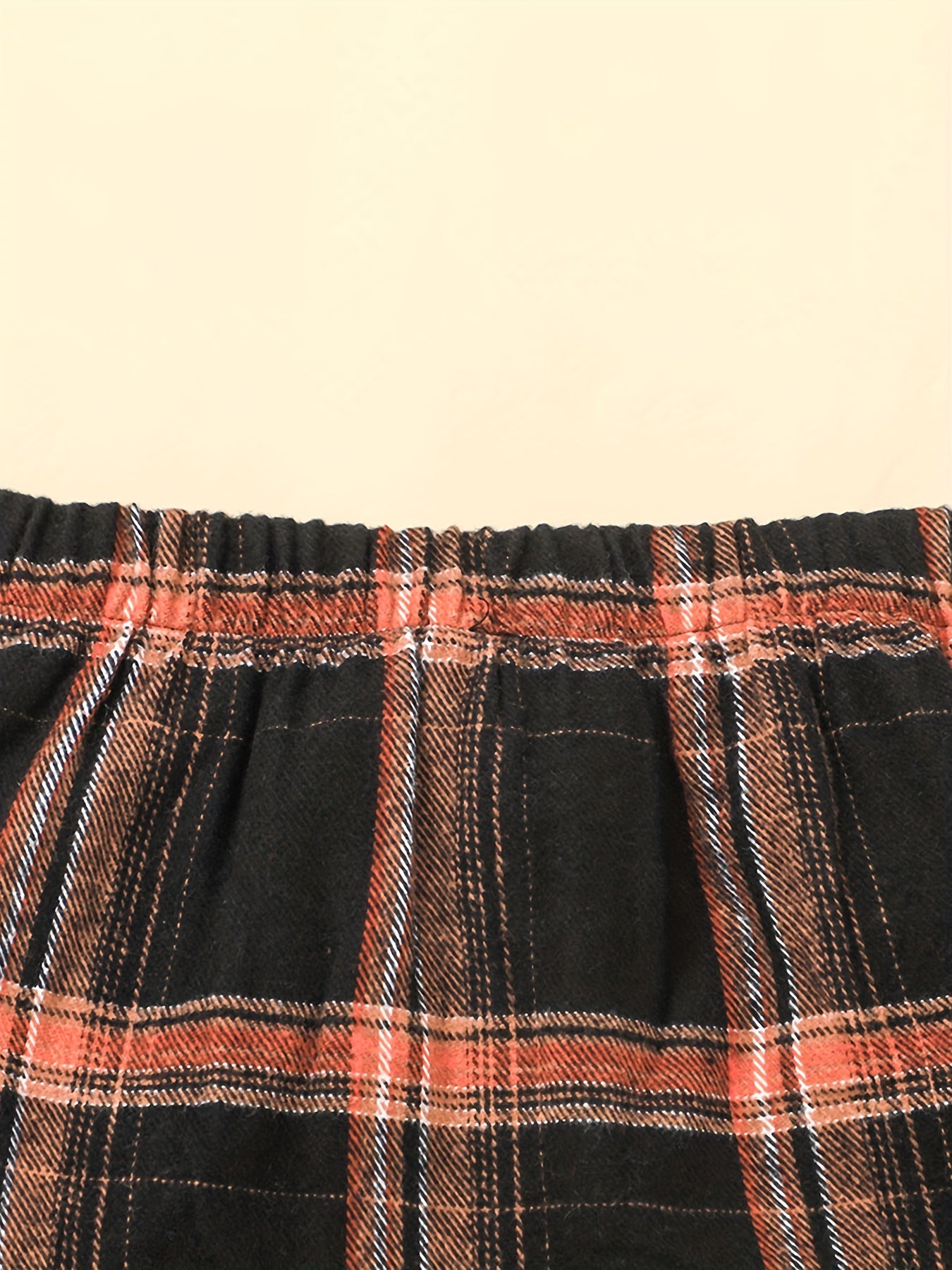 Girl's Knitted Jacquard Sweatshirt & Plaid Skirt Set for Spring Autumn