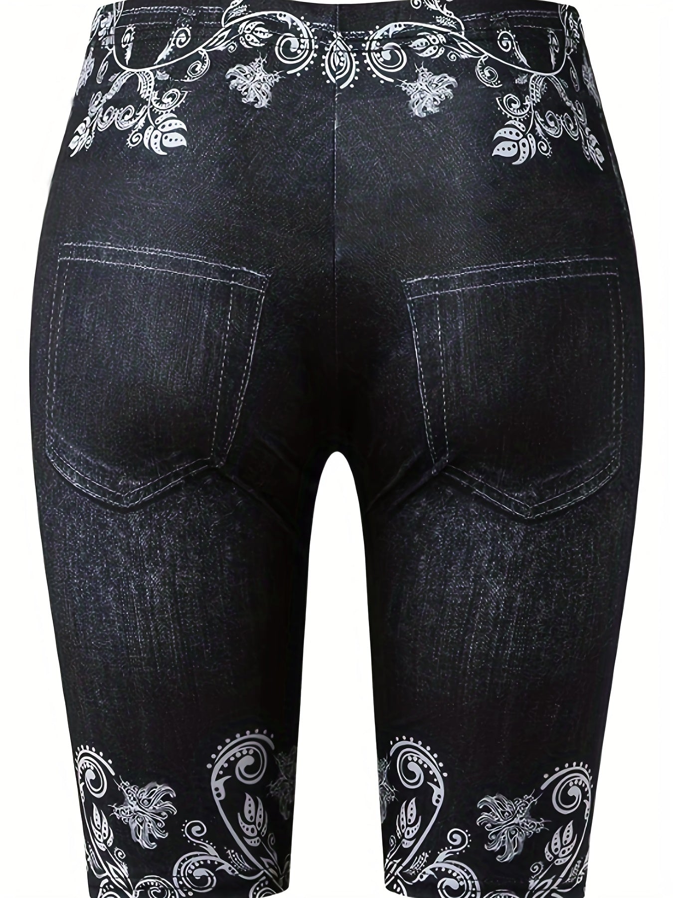 Butterflies Print Casual High Waist Slim Shorts Women's Clothing