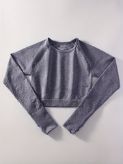 Dot Style Seamless Athletic Long Sleeves Running Shirt
