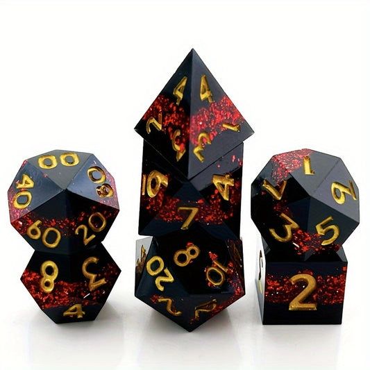 7pcs Resin Colorful Dice Game Accessories Sided Mini Dice Game Punishment