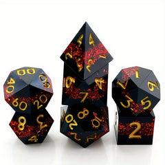 7pcs Resin Colorful Dice Game Accessories Sided Mini Dice Game Punishment