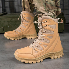 Boy's Waterproof High Top Tactical Work Boots for Hiking