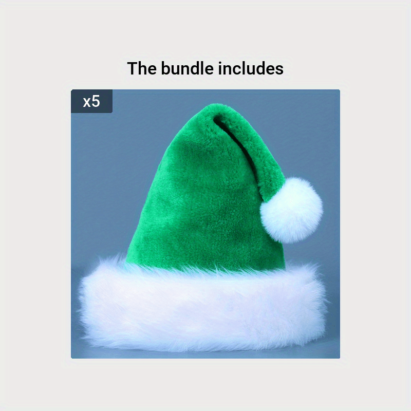 Green Santa Hat Adults Deluxe Green Xmas Christmas Hat