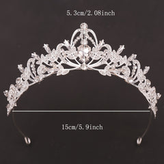 Vintage Baroque Rhinestone Wedding Crystal Tiara
