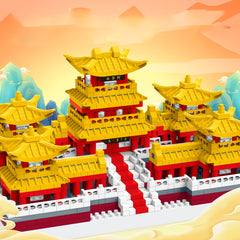 Square Palace Building Block Set Chinese Style Model Toy Collection