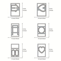 1pc Heart Card Shape Metal Cutting Dies DIY Scrapbooking Album Craft Decoration