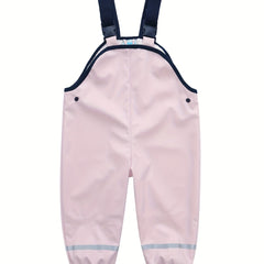 Girl's Pink Waterproof Jumpsuit for Kids Rainy Outdoor