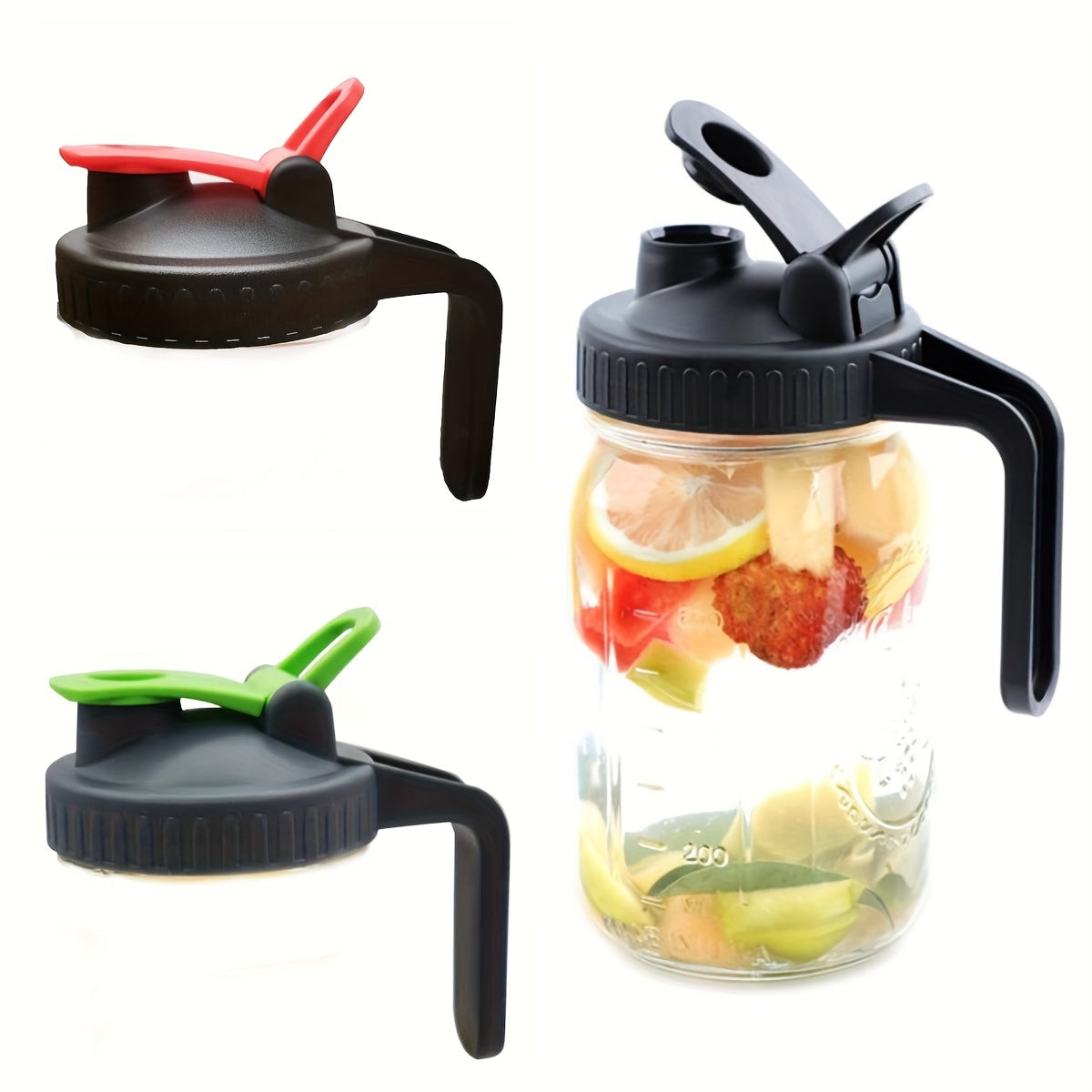 Mason Jar Lid With Handle 86mm Wide Mouth Pour Spout Lid