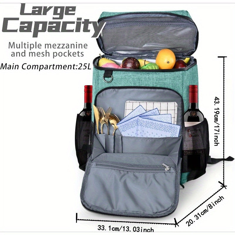 BAGLHER Cooler Backpack Leak Proof 30 Cans Insulated Soft 25L Lunch Box Bag