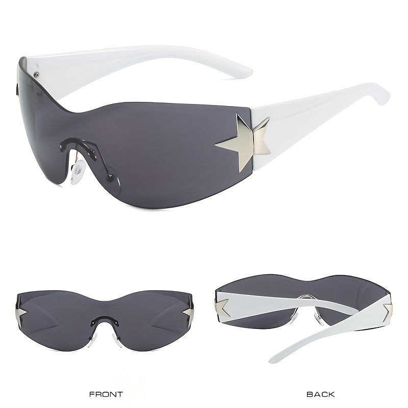 One piece Sunglasses Pentagram UV Protection Sunglasses