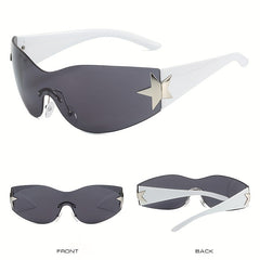 One piece Sunglasses Pentagram UV Protection Sunglasses