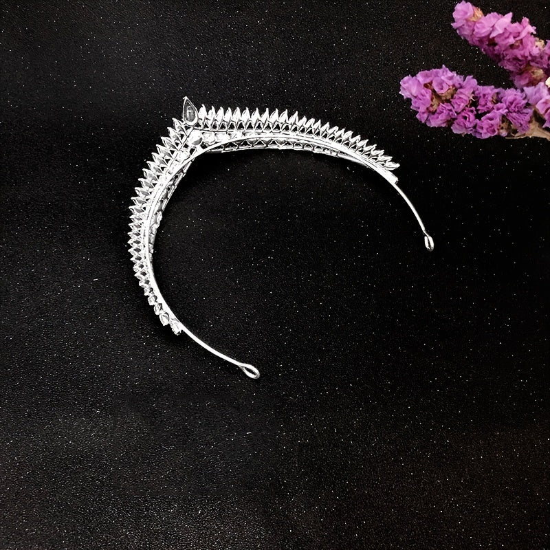 Silvery Bridal Jewelry Set Crystal Choker Necklace Earrings Bracelet
