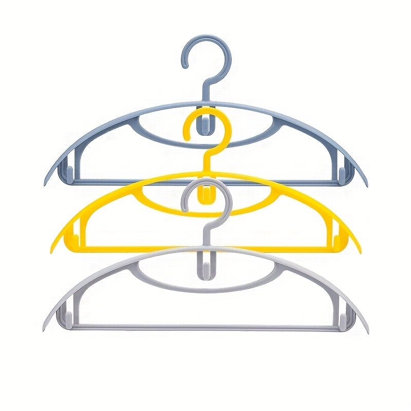 5pcs Semi-circular Stacking Hanging Clothes Rack Wide Shoulder Balcony Drying