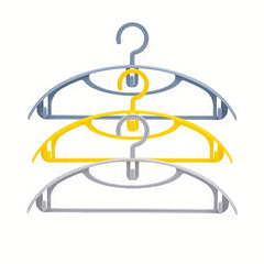 5pcs Semi-circular Stacking Hanging Clothes Rack Wide Shoulder Balcony Drying