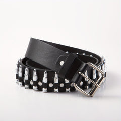 Men's PU Leather Rivet Belt Punk Metal Rock Decoration